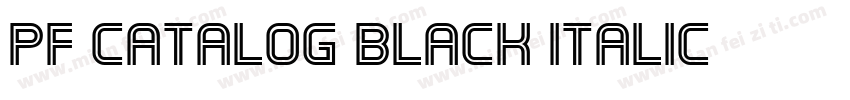 pf catalog black italic字体转换